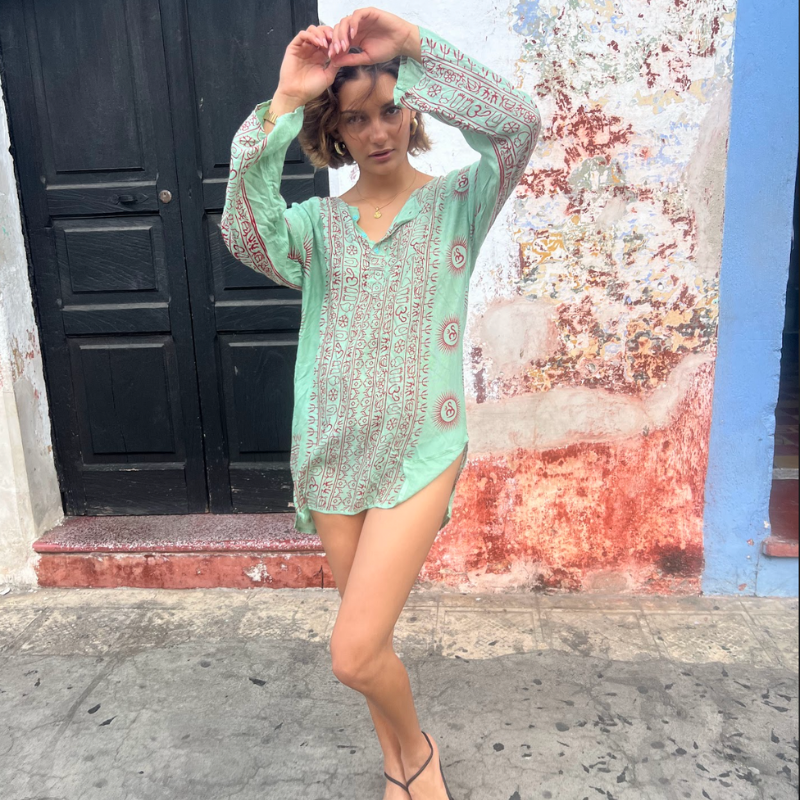 Camisero corto menta ¡Qué Guay! Guatemala