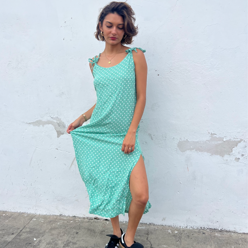 Vestido largo tirantes aqua ¡Qué Guay! Guatemala