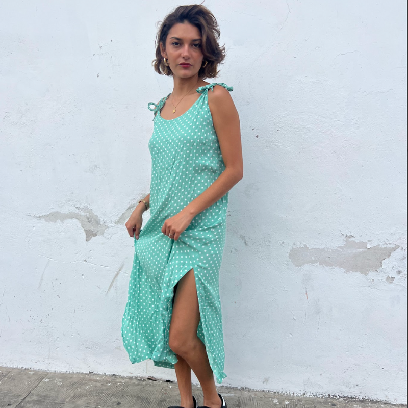 Vestido largo tirantes aqua ¡Qué Guay! Guatemala