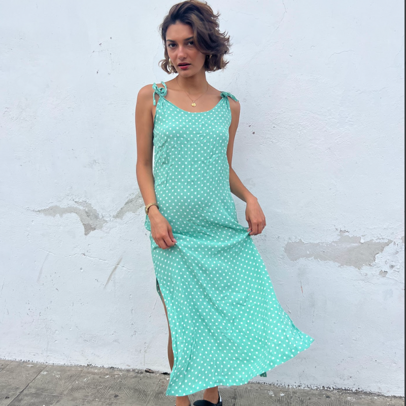 Vestido largo tirantes aqua ¡Qué Guay! Guatemala