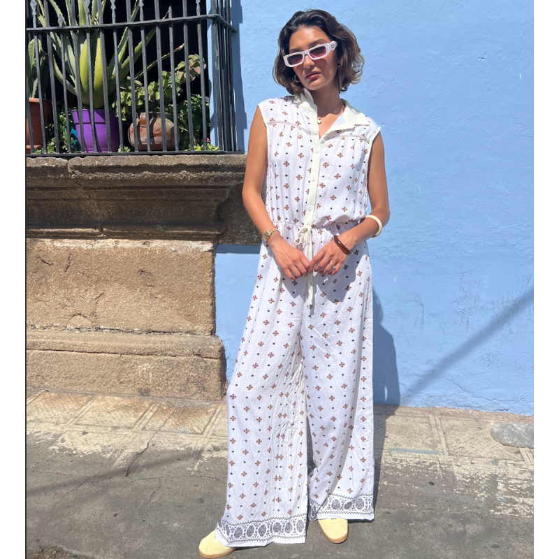 Mono sin mangas marfil estampado ¡Qué Guay! Guatemala