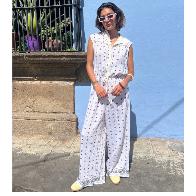 Mono sin mangas marfil estampado ¡Qué Guay! Guatemala