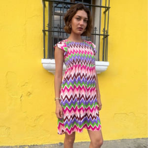 Vestido corto estampado