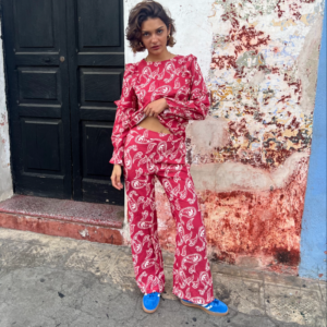 Conjunto estampado manga larga