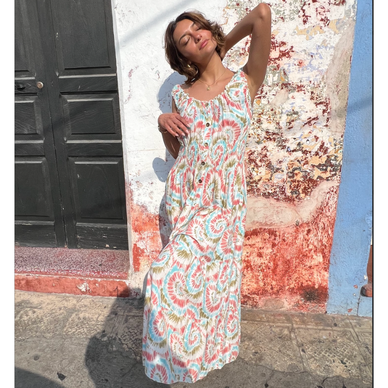 vestido largo sin mangas ¡Qué Guay! Guatemala